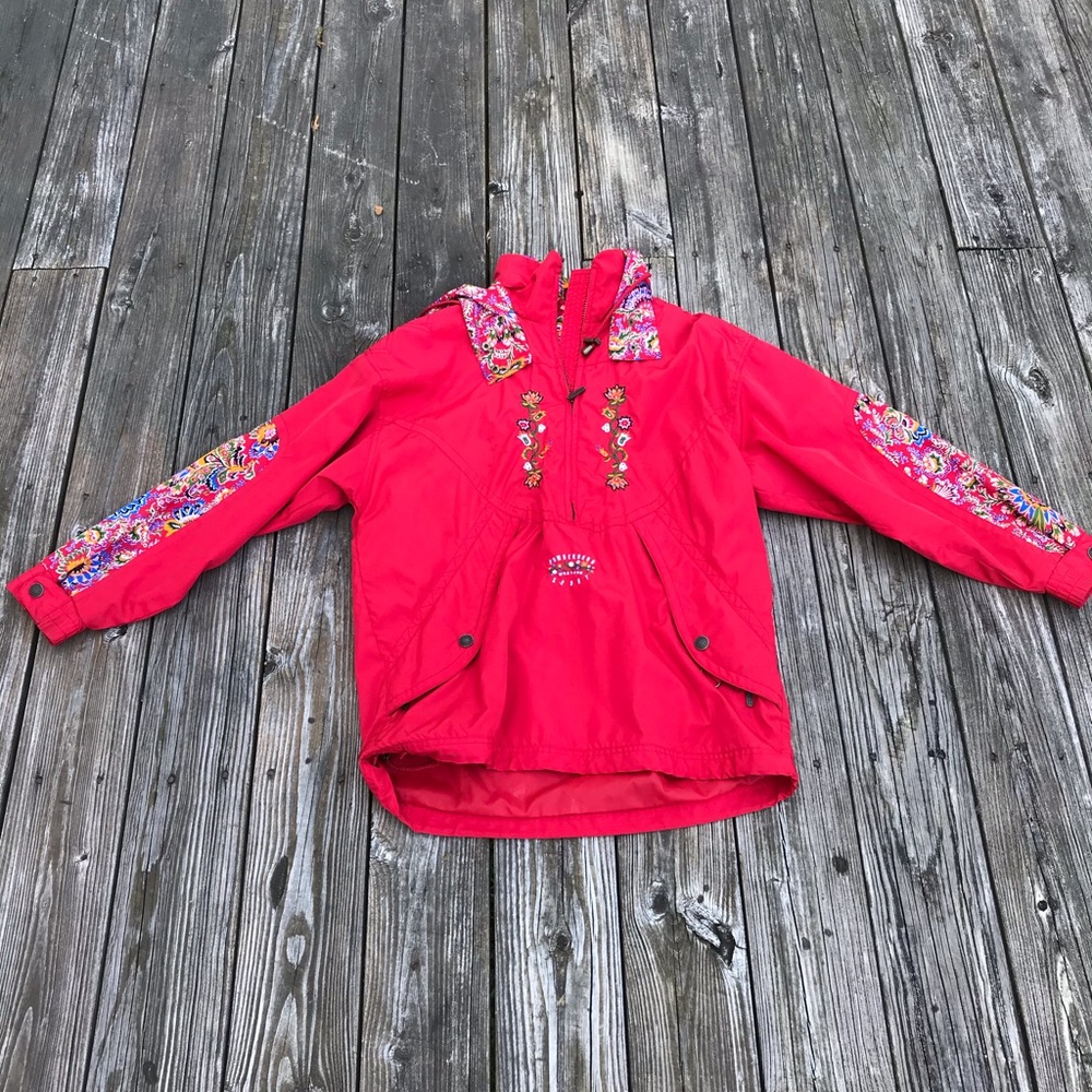 Vintage Canyon Sunset Floral 3/4 zip Overcoat